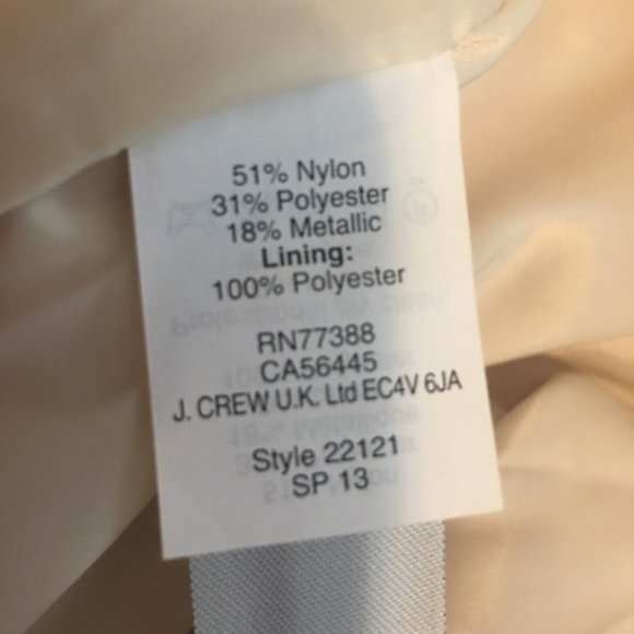 J.Crew Cafรฉ Capri - Coral Gilded Dot Brocade Sz 10 - Picture 7 of 9